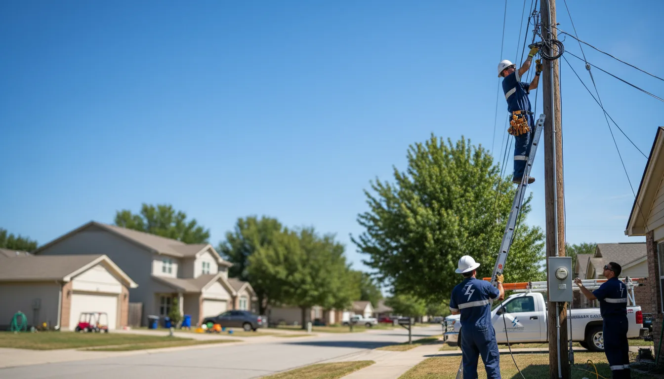 Residential electrician providing installation services in Bison, OK